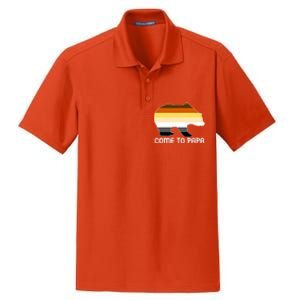 Come To Papa Bear Pride Flag Gift Dry Zone Grid Polo