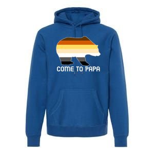 Come To Papa Bear Pride Flag Gift Premium Hoodie