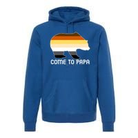 Come To Papa Bear Pride Flag Gift Premium Hoodie