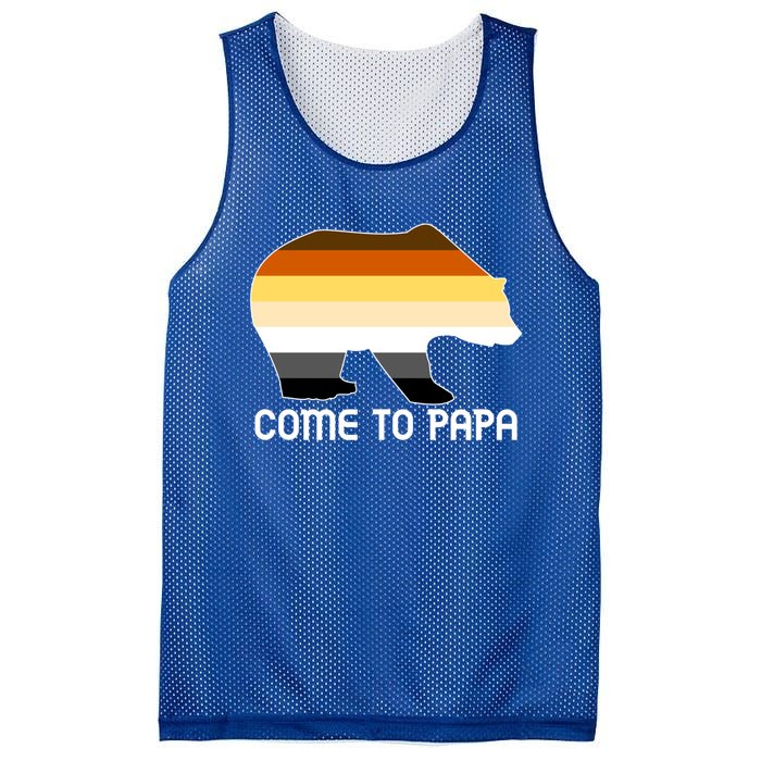 Come To Papa Bear Pride Flag Gift Mesh Reversible Basketball Jersey Tank