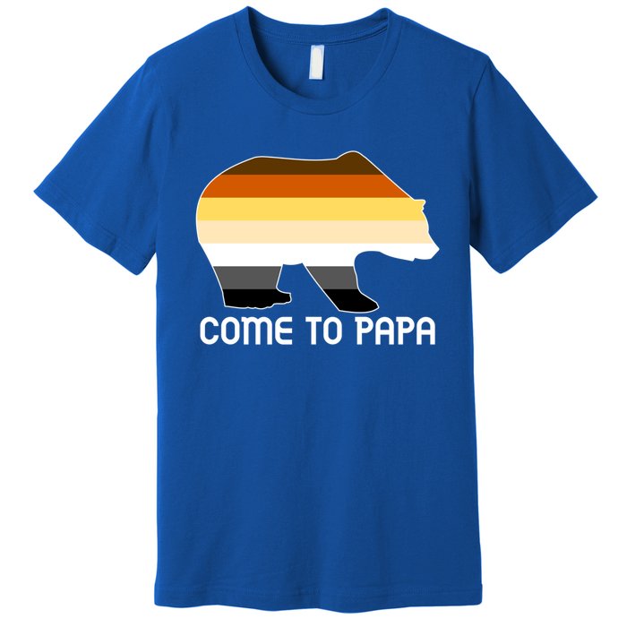 Come To Papa Bear Pride Flag Gift Premium T-Shirt