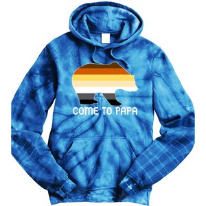 Come To Papa Bear Pride Flag Gift Tie Dye Hoodie