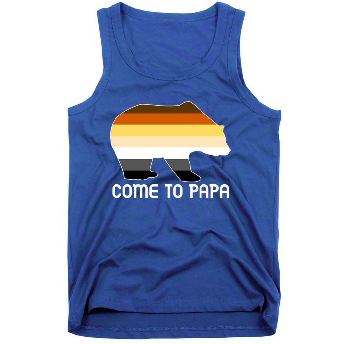 Come To Papa Bear Pride Flag Gift Tank Top