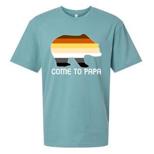 Come To Papa Bear Pride Flag Gift Sueded Cloud Jersey T-Shirt