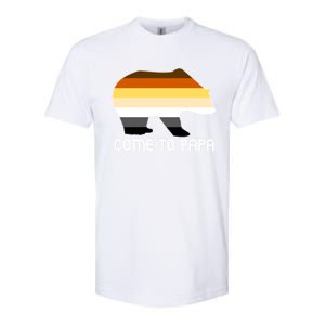 Come To Papa Bear Pride Flag Gift Softstyle CVC T-Shirt