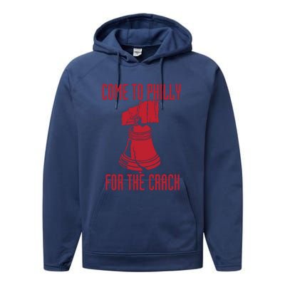 Come To Philly For Crack Performance Fleece Hoodie