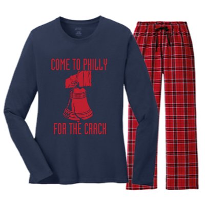 Come To Philly For Crack Women's Long Sleeve Flannel Pajama Set 