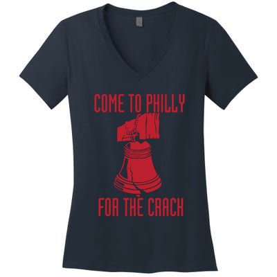 Come To Philly For Crack Women's V-Neck T-Shirt