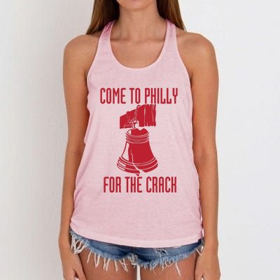 Come To Philly For Crack Women's Knotted Racerback Tank