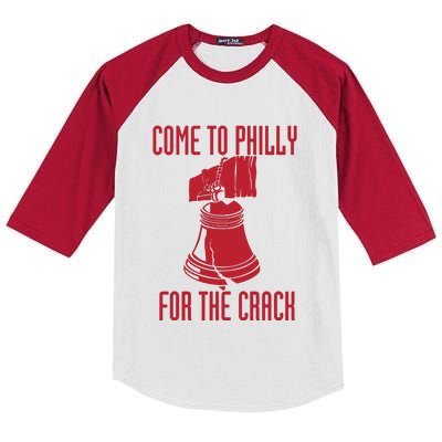 Come To Philly For Crack Kids Colorblock Raglan Jersey