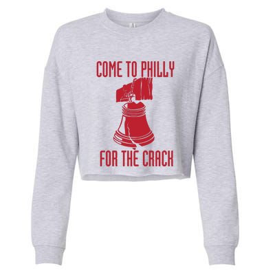 Come To Philly For Crack Cropped Pullover Crew