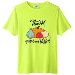 Colorful Thanksgiving Pumpkin Thankful Grateful Blessed Funny Gift Tall Fusion ChromaSoft Performance T-Shirt