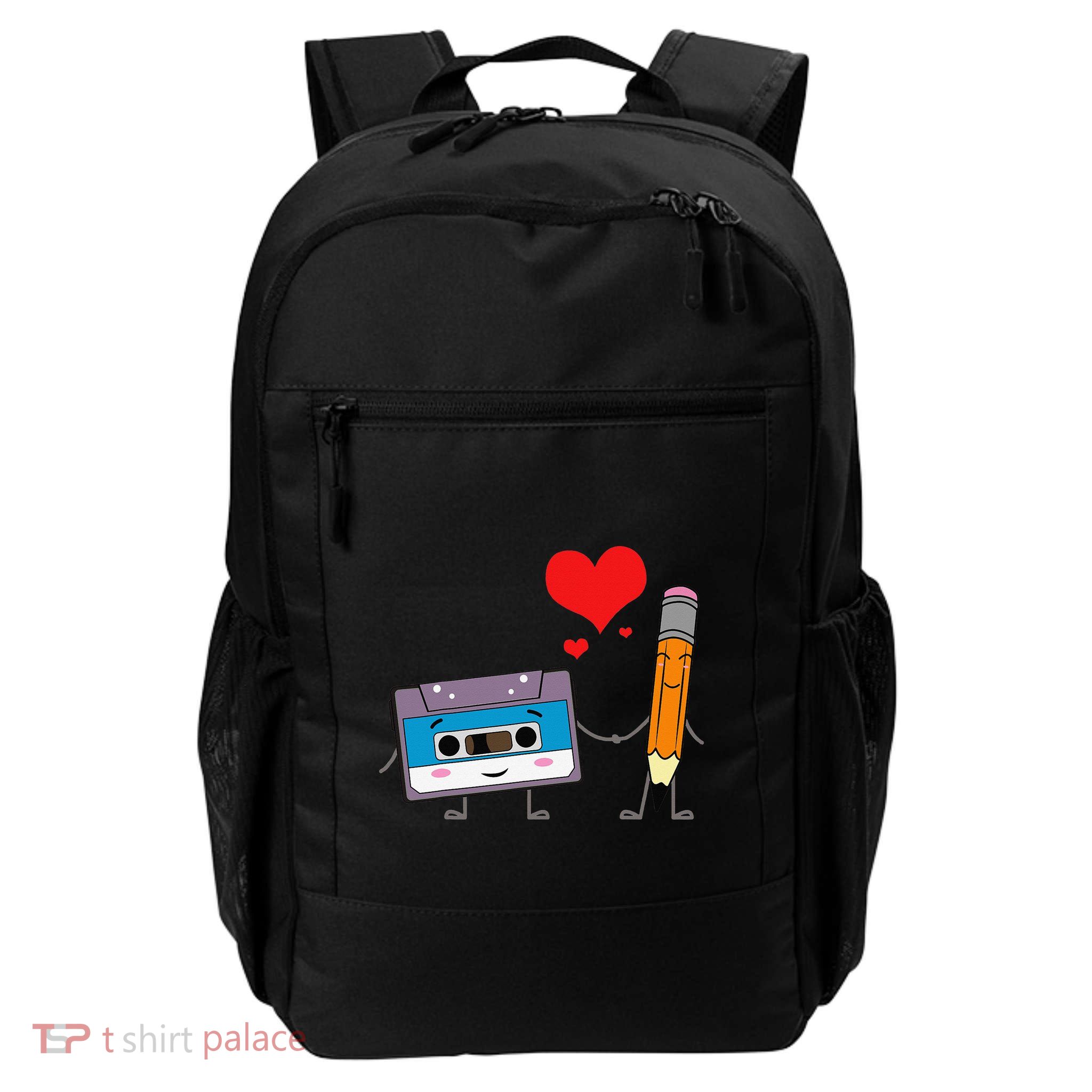 Cassette Tape Pencil Retro Vintage 70's 80's 90's Music Backpack