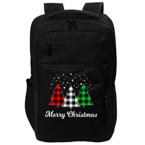 Christmas Tree Plaid Christmas Tree Merry Christmas Tree Impact Tech Backpack