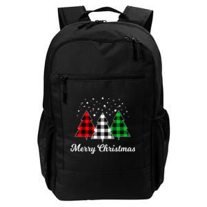 Christmas Tree Plaid Christmas Tree Merry Christmas Tree Daily Commute Backpack