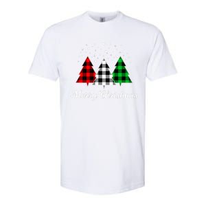 Christmas Tree Plaid Christmas Tree Merry Christmas Tree Softstyle CVC T-Shirt