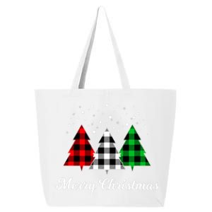 Christmas Tree Plaid Christmas Tree Merry Christmas Tree 25L Jumbo Tote