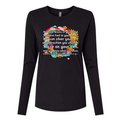 Cute The Places You'll Go Reading Book Fan Womens Cotton Relaxed Long Sleeve T-Shirt