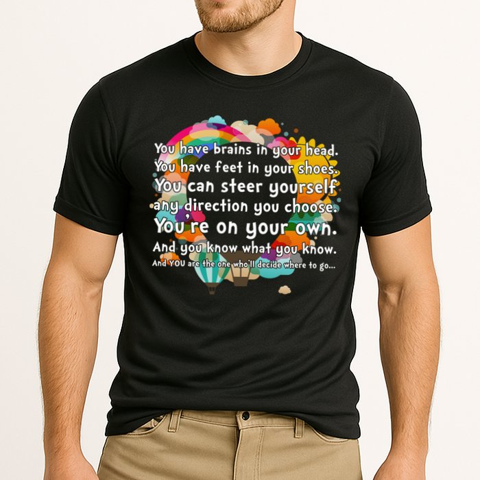 Cute The Places You'll Go Reading Book Fan Cooling Performance Crew T-Shirt
