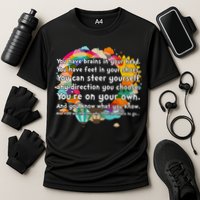 Cute The Places You'll Go Reading Book Fan Cooling Performance Crew T-Shirt