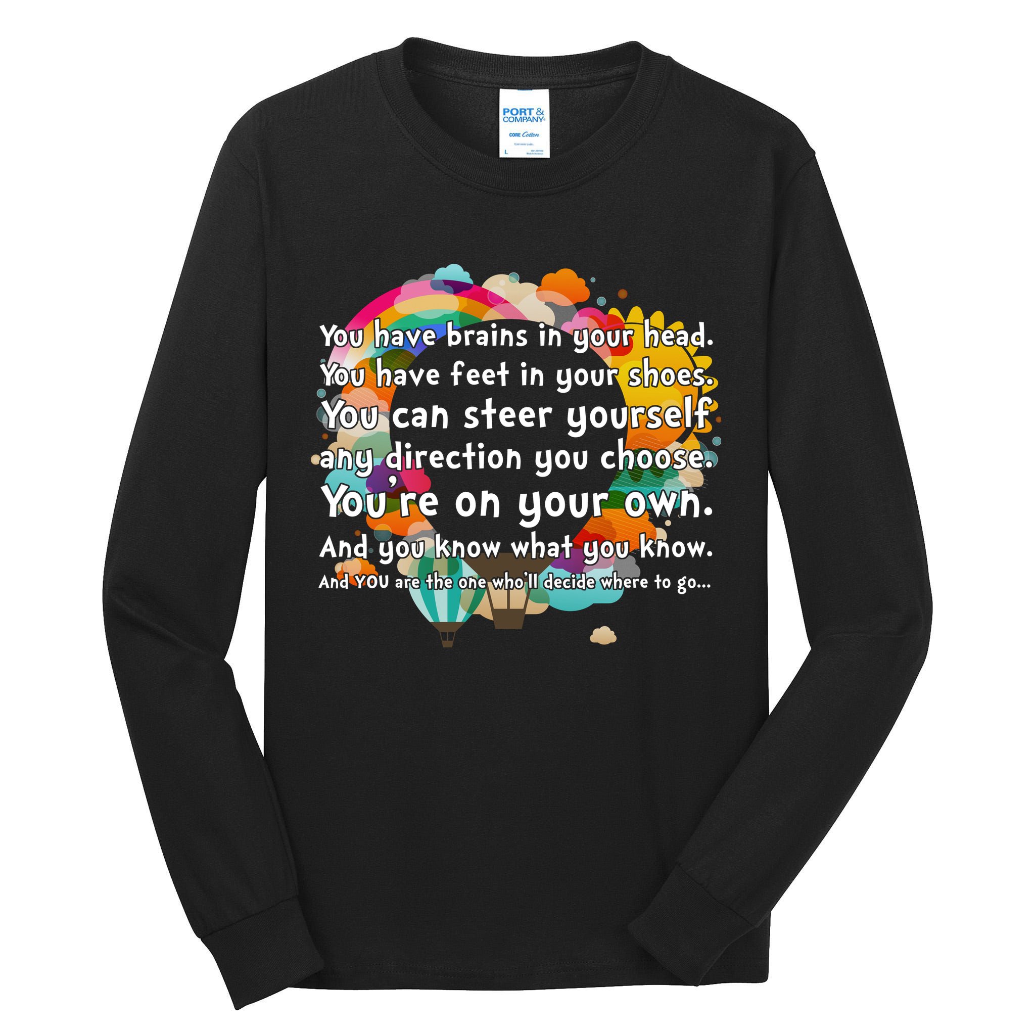 Cute The Places You'll Go Reading Book Fan Tall Long Sleeve T-Shirt
