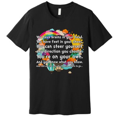Cute The Places You'll Go Reading Book Fan Premium T-Shirt