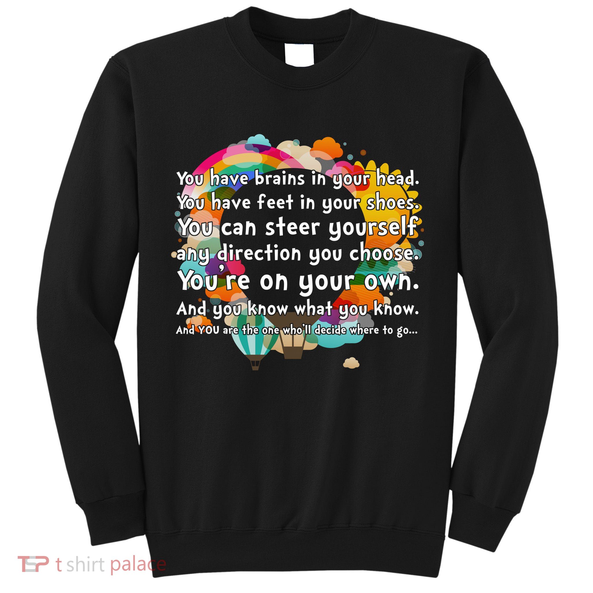 Cute The Places You'll Go Reading Book Fan Tall Sweatshirt