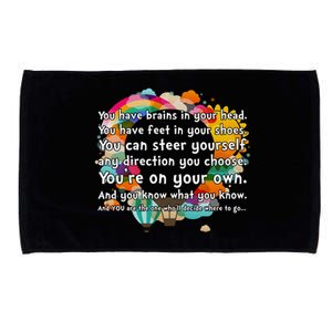 Cute The Places You'll Go Reading Book Fan Microfiber Hand Towel