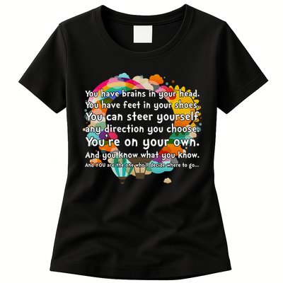Cute The Places You'll Go Reading Book Fan Womens T-Shirt