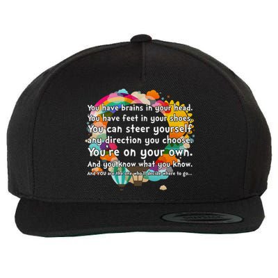 Cute The Places You'll Go Reading Book Fan Wool Snapback Cap