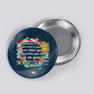 Cute The Places You'll Go Reading Book Fan Button