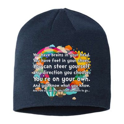 Cute The Places You'll Go Reading Book Fan Sustainable Beanie