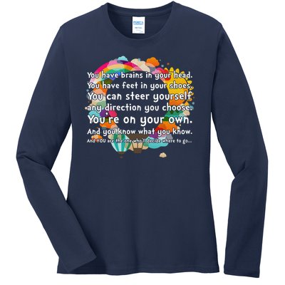 Cute The Places You'll Go Reading Book Fan Ladies Long Sleeve Shirt