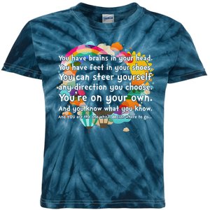 Cute The Places You'll Go Reading Book Fan Kids Tie-Dye T-Shirt