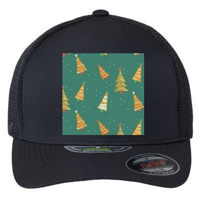 Christmas Trees Pattern Flexfit Unipanel Trucker Cap