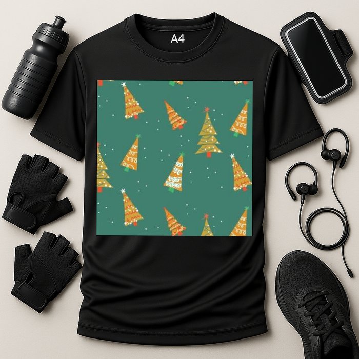Christmas Trees Pattern Performance Shirt