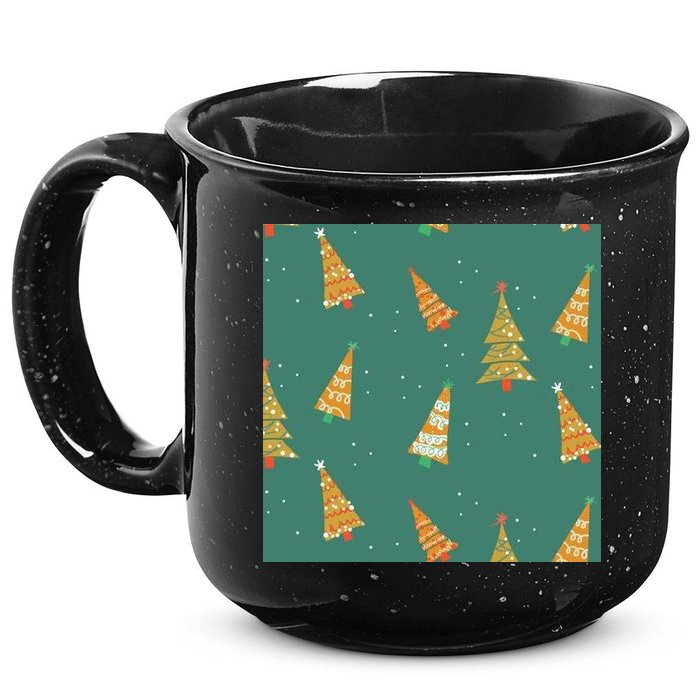 Christmas Trees Pattern 15oz Campfire Ceramic Mug