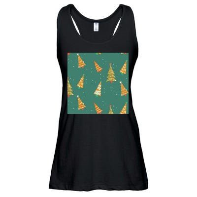 Christmas Trees Pattern Ladies Essential Flowy Tank