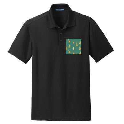 Christmas Trees Pattern Dry Zone Grid Polo