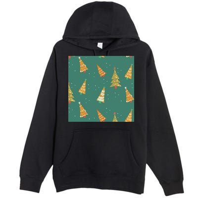 Christmas Trees Pattern Premium Pullover Hoodie