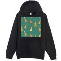 Christmas Trees Pattern Premium Pullover Hoodie