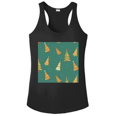 Christmas Trees Pattern Ladies PosiCharge Competitor Racerback Tank