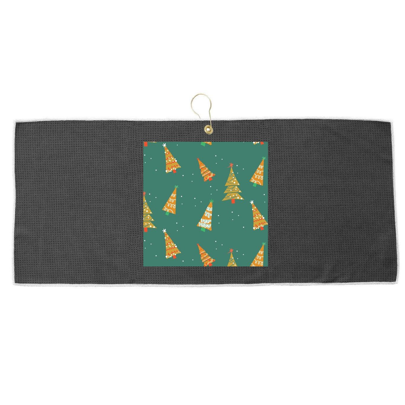 Christmas Trees Pattern Large Microfiber Waffle Golf Towel