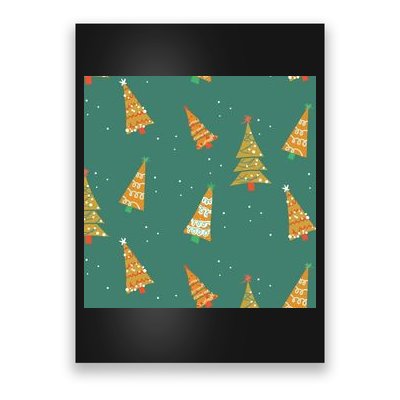 Christmas Trees Pattern Poster