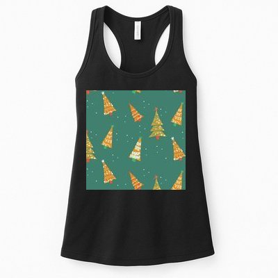 Christmas Trees Pattern Womens Tank Top