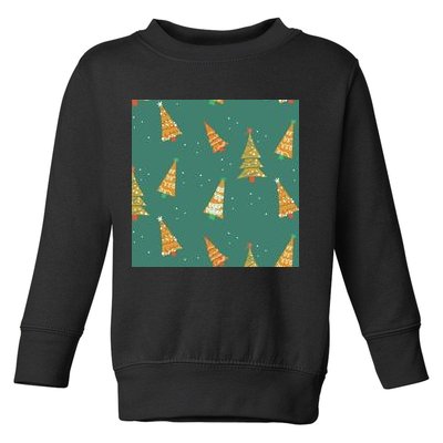 Christmas Trees Pattern Toddler Sweatshirt