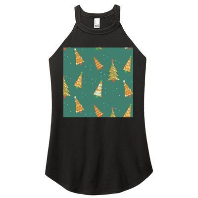Christmas Trees Pattern Women's Perfect Tri Rocker Tank