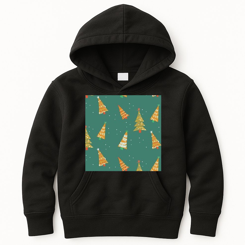 Christmas Trees Pattern Kids Hoodie