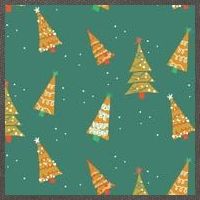 Christmas Trees Pattern Cotton Canvas Backpack