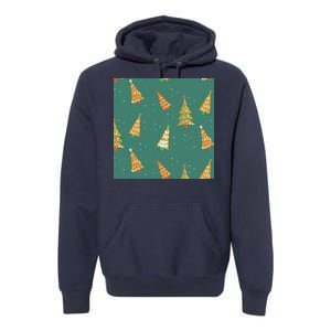 Christmas Trees Pattern Premium Hoodie